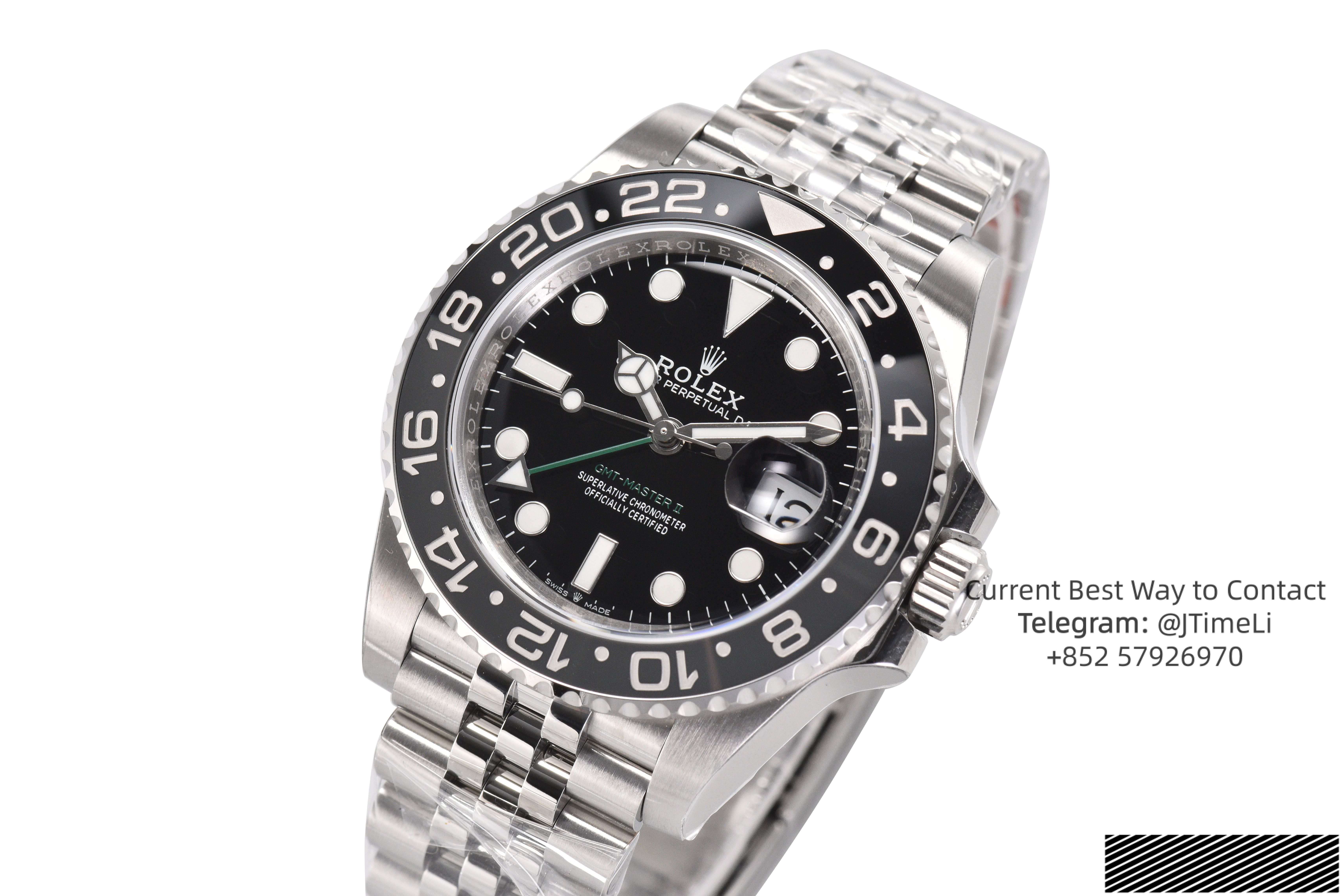 GMT-Master II 126710 GRNR 904L Steel VSF 1:1 Best Edition on Jubilee Bracelet DD3285 V3 (Free Sprung)